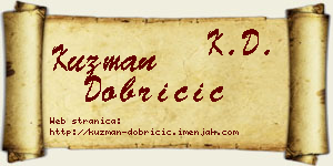 Kuzman Dobričić vizit kartica